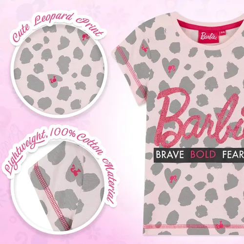 Vista 5 de Barbie Camiseta para niñas, ropa para niñas de 2 a 13 años