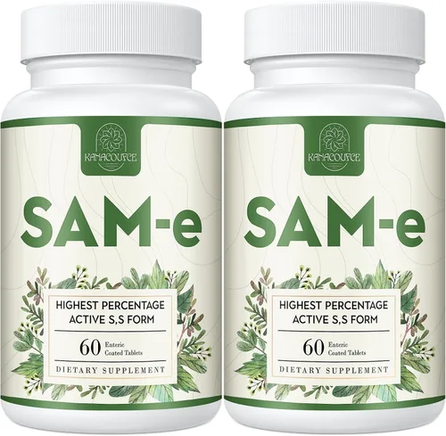 Vista 8 de 1100mg SAM-e (S-Adenosil-L-Metionina), SAM e Suplemento para el estado de ánimo, articulaciones e hígado, la concentración más alta de S activa
