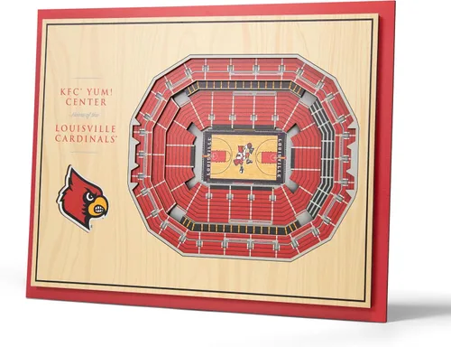 Vista 36 de YouTheFan - Póster para pared de la NCAA, vista de estadio en 3D de 5 niveles, Marrón
