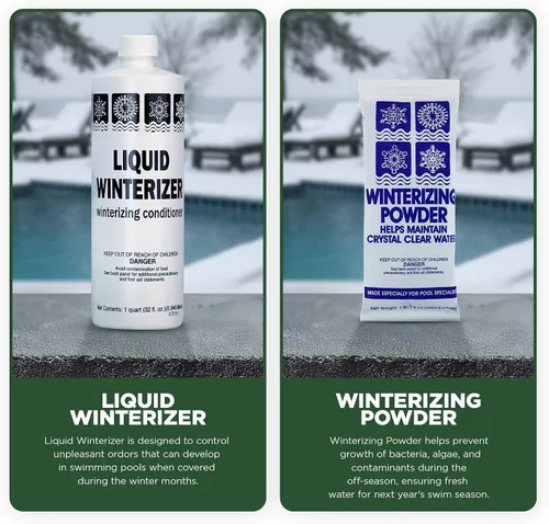 Vista 3 de Rx Clear Kit de cierre de invierno Productos químicos para el invierno sin cloro para piscinas sobre o enterradas Abierto a una piscina
