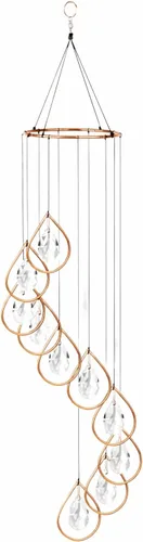 Vista 9 de Red Carpet Studios Windchimes - Campanilla de viento móvil en espiral de mariposa, 30 pulgadas de largo, color azul