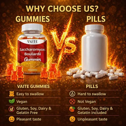 Vista 5 de Saccharomyces Boulardii Probióticos 500mg – Suplementos de salud intestinal y apoyo Candida, probióticos para mujeres y hombres, apoyo digestivo e
