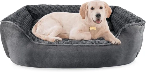 Vista 32 de JOEJOY - Cama rectangular para perros grandes, medianos y pequeños - Cama de sofá ortopédica lavable, suave y transpirable para cachorros y Beige