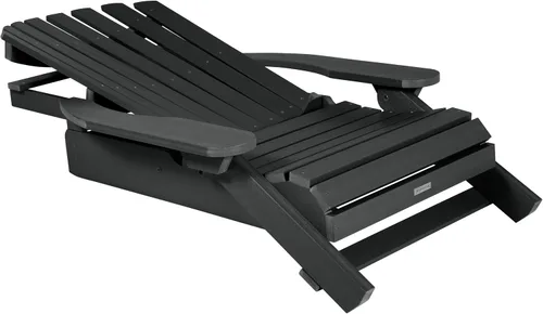 Vista 5 de Highwood Hamilton Adirondack - Silla plegable y reclinable, King Negro