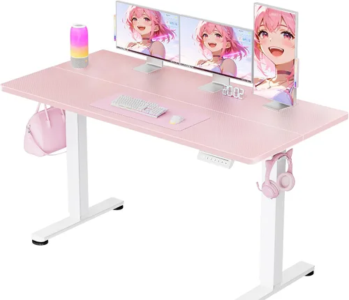 Vista 40 de ErGear - Escritorio eléctrico de pie de altura ajustable, escritorio para estar sentado o de pie de 31.5 x 18.9 pulgadas, escritorio de computadora