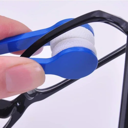 Vista 3 de VinBee 20 piezas de clip limpiador de lentes, mini gafas de sol, microfibra para gafas de sol, herramienta de limpieza de cepillo limpiador