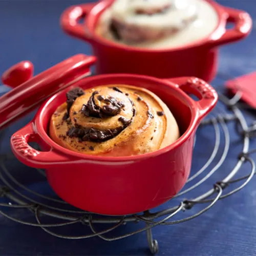 Vista 3 de STAUB Cerámica Horno holandés 3 piezas Mini Round Cocotte, Cereza