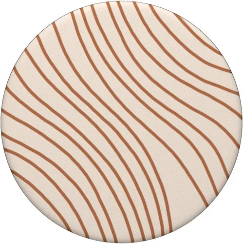 Vista 3 de Estuche PopSockets intercambiable PopGrip de color pastel marrón claro