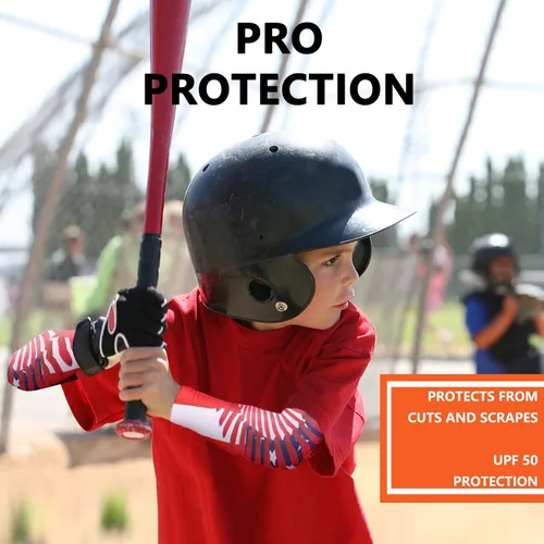 Vista 6 de JUNAN Mangas deportivas de compresión para brazos, 1 par de mangas de protección UV que absorben