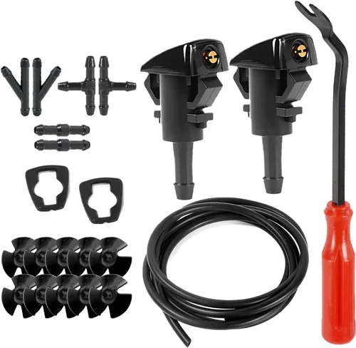 Vista 7 de OTUAYAUTO Kit de manguera para lavaparabrisas, manguera universal de líquido de lavadora de 9.8 ft (118 pulgadas) con 12 conectores, compatible