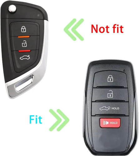Vista 2 de Funda para Llavero para Accesorios Toyota Tundra 2022-2024 2025 2026, para Tacoma 2024 2025 2026 Cubierta de Llavero de Cuero, para Camry 2025 2026