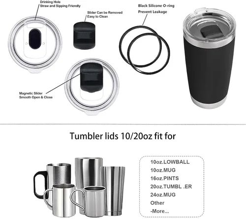 Vista 4 de Tumbler Lid, Replacement Lids Compatible for YETI Tumbler Cup