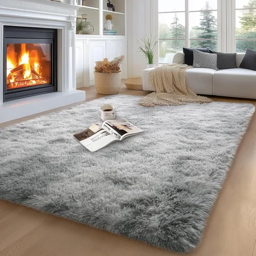 Vista 83 de qulint Alfombra negra para dormitorio, alfombra de área pequeña de 2 x 3 pies para habitación de niños, alfombra suave y mullida para sala de estar