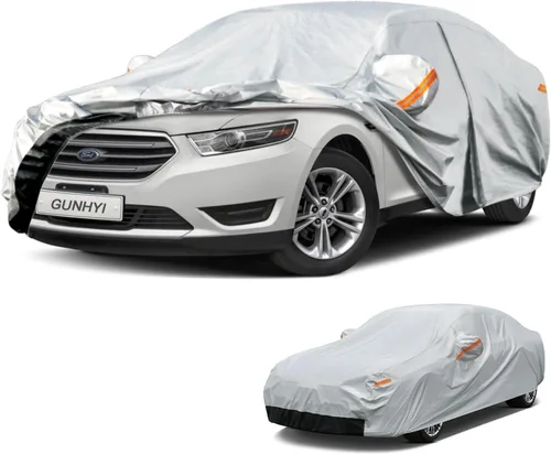Vista 75 de GUNHYI - Funda de automóvil de 6 capas para Tesla Model 3 (2017-2025), impermeable para todo tipo de clima, protección UV contra la nieve, el sol