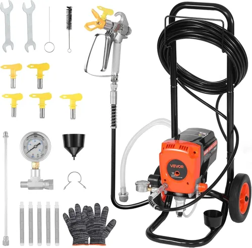 Vista 13 de VEVOR Pulverizador de pintura sin aire, 650 W, 3000 PSI de alta presión sin