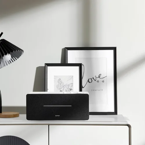 Vista 5 de Edifier Altavoces de computadora de escritorio integrados D12 con Bluetooth 5.0, altavoz estéreo inalámbrico de mesa de 70 vatios RMS con salida