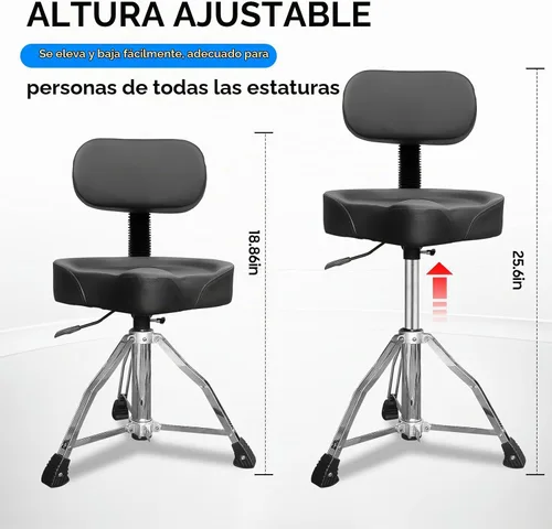 Vista 3 de polar lights Asiento de batería con respaldo, Silla de Batería Hidráulica Ajustable de Servicio Pesado, asiento estilo motocicleta, Taburete