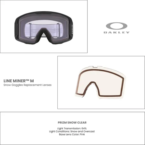 Vista 3 de Oakley Line Miner Medium Ski Goggles REPLACEMENT LENSES OO7093 For Men For Women +Designer iWear Care Kit