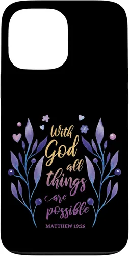 Vista 24 de with God All Things are Possible Matthew 19:26 Christian Case for iPhone 16