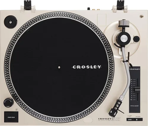 Vista 26 de Crosley KT100BT-CP - Sistema estéreo de tocadiscos Bluetooth con altavoces, champán