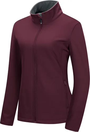 Vista 14 de 33,000ft Chaqueta impermeable Softshell para mujer, abrigo ligero con forro Verde militar