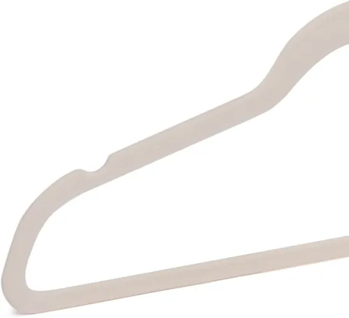 Vista 4 de Amazon Basics Perchas de terciopelo delgadas antideslizantes para trajes, paquete de 50, rosa rubor/oro rosa