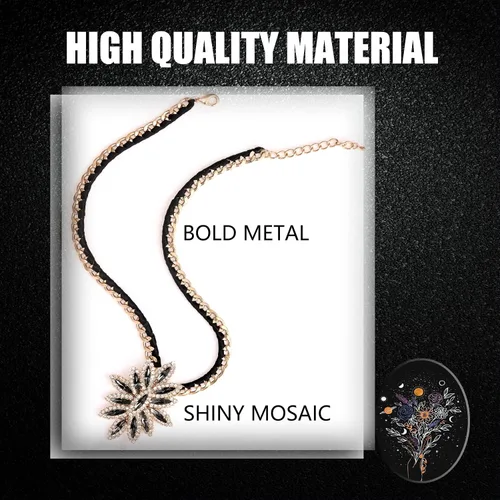 Vista 3 de CIBILAI Choker Locket Necklace for Women Dainty Trendy Pendant Necklaces Jewelry Chain Collares Gifts for Women Mon,Boho Mama Best Friend Necklace