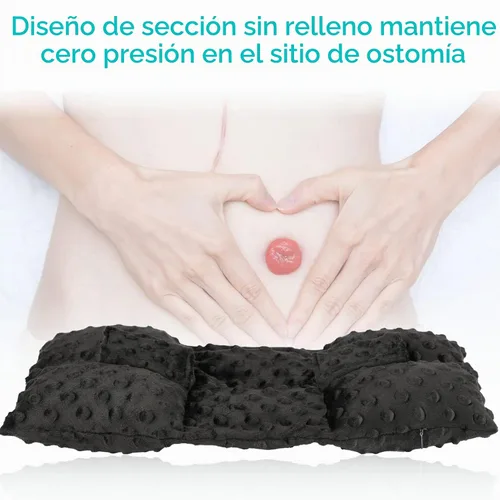 Vista 2 de Ostomía - Almohada para cinturón de seguridad, protector de estomía, funda para bolsa de ostomía, almohada para conducir, ileostomía, soporte