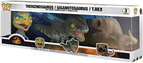 Vista 2 de Funko Pop! Jurassic World Dominion: Dinosaur - Paquete de 3 figuras de vinilo exclusivas