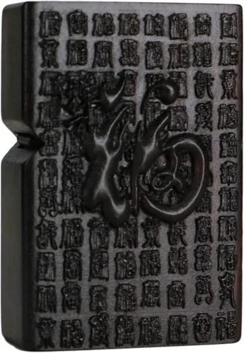 Vista 16 de Carcasa exterior de encendedor tallado en madera negra de ébano natural para kit de inserción Zippo (1000 brazos Avalokiteshvara de la diosa 3#)