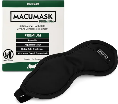 Vista 8 de MacuHealth MacuMask Essential - Compresa de calor húmedo para ojos secos, blefaritis, MGD y fatiga visual digital, correa ajustable, tecnología