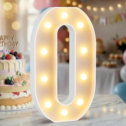 Vista 33 de Letrero LED de Marquee con Letras Iluminadas - Letras Iluminadas del Alfabeto para Cumpleaños, Graduación, Decoración de Pared y Mesa en Bares