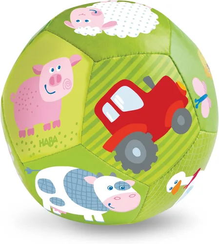 Vista 12 de HABA Pelota suave para bebé, tiempo boca abajo y juego sensorial, pelota de juego infantil de 4.5 pulgadas, ideal para gatear, para bebés de 6 meses