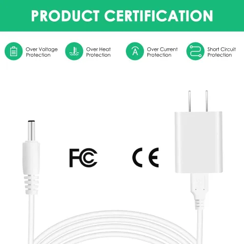 Vista 6 de Mrgru Adaptador de cargador de 5 V y cable para dispositivo de tonificación facial compatible con NuFACE Mini dispositivo de tonificación facial