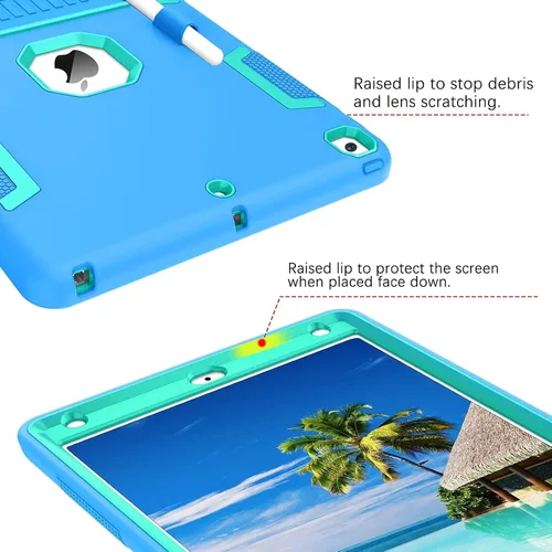 Vista 8 de BENTOBEN - Funda para iPad de 9.ª generación/iPad de 8.ª generación/iPad de 7.ª generación, funda para iPad de 10.2 de 2021/2020/2019, 3 en 1, funda