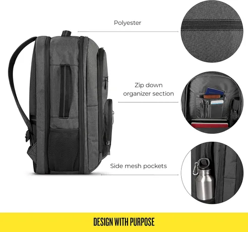 Vista 3 de Solo Grand - Mochila de viaje de 17.3 pulgadas, Gris, Mochila Grand Travel Tsa