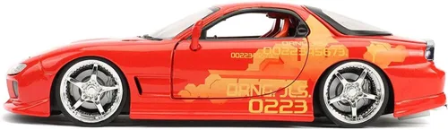Vista 2 de Jada Toys Fast & Furious 1:24 Orange JLS Mazda RX-7 - Coche fundido a presión, juguetes para niños y adultos (30747)