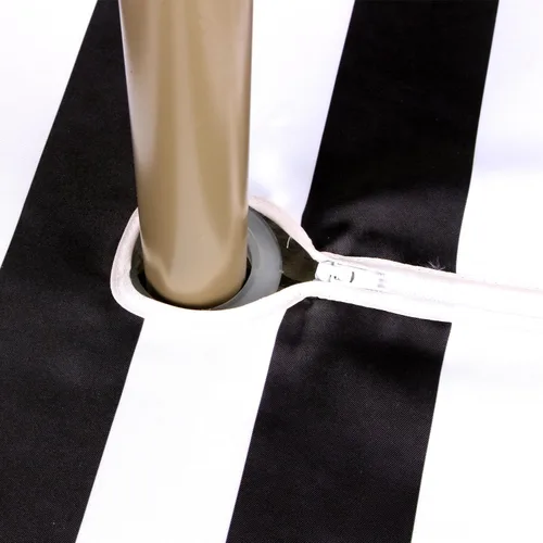Vista 3 de Stripe Outdoor Tablecloth Water Resistant Polyester Fabric Table Cover with Zipper Umbrella Hole for Garden Patio Tabletop 60x84inch Rectangle,Black