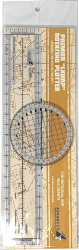 Vista 5 de Advanced Pilot Products Plotter de aviación giratorio - Herramienta de navegación precisa para estudiantes pilotos - Ideal para examen FAA
