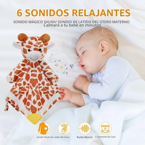 Vista 2 de BEREST Chupete de amor para bebé con sonido de sueño, ruido blanco recargable y latido de cuna con sensor de llanto para la rutina de la siesta