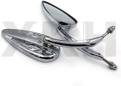 Vista 6 de XKMT-Par de espejos cromados para Harley 82-18 Street Bob Fat Bob