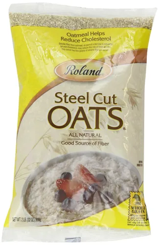 Vista 4 de Roland Foods Avena cortada al acero, lata de 30 onzas, paquete de 4