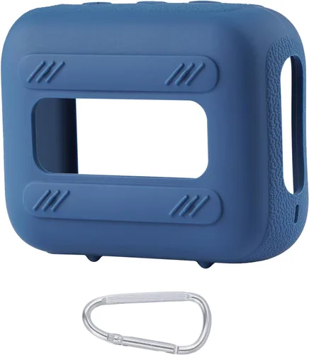 Vista 4 de Funda de silicona para altavoz Bluetooth impermeable JBL Go 4, color azul Estuche azul