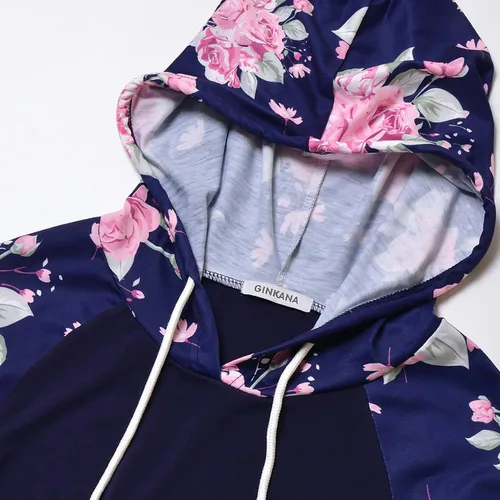 Vista 226 de GINKANA Sudadera con capucha para mujer, manga larga, lactancia materna, ropa casual
