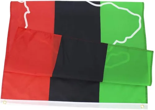 Vista 2 de Bandera afroamericana de liberación negra UNIA de 3 x 5 pies