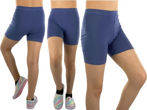 Vista 3 de ToBeInStyle Pantalones cortos de mezcla de algodón y elastano para niñas