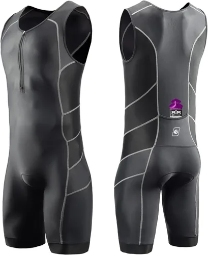 Vista 2 de Triathlon Suits Mens One-Piece Sleeveless Trisuits Skin Wet Suit for Running Cycling Swimming