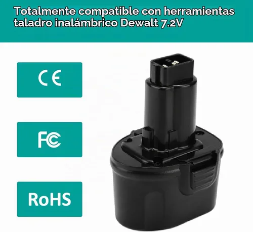 Vista 5 de CREABEST Paquete de 2 baterías de 3500 mAh 7.2 V compatibles con Dewalt
