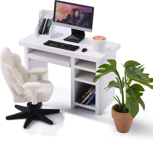 Vista 8 de 92pcs casa de muñecas Mini joyería caja de almacenamiento miniatura Estuche cosmético para casa de muñecas