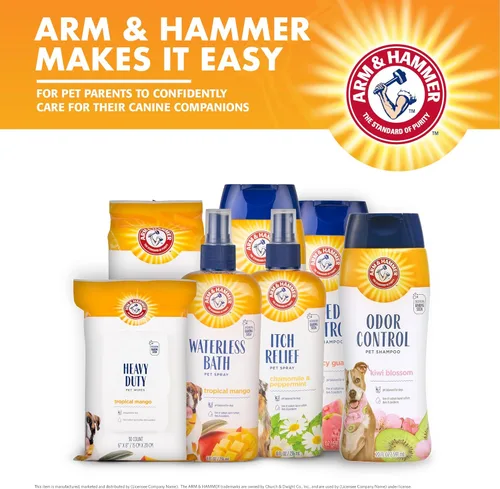 Vista 6 de Arm & Hammer Toallitas de aseo para perros - Toallita desodorizante natural para mascotas con coco - Artículos esenciales y suministros de viaje